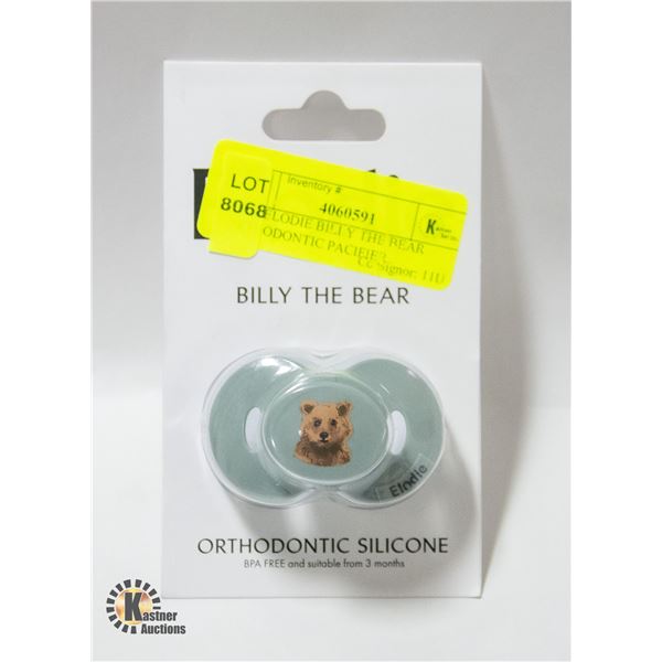 NEW ELODIE BILLY THE BEAR ORTHODONTIC PACIFIER