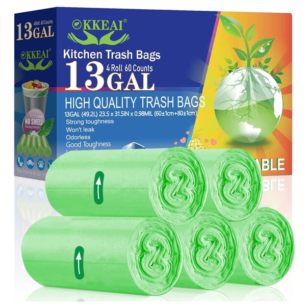 NEW 60 KKEAI 49 LITER KITCHEN GARBAGE BAGS