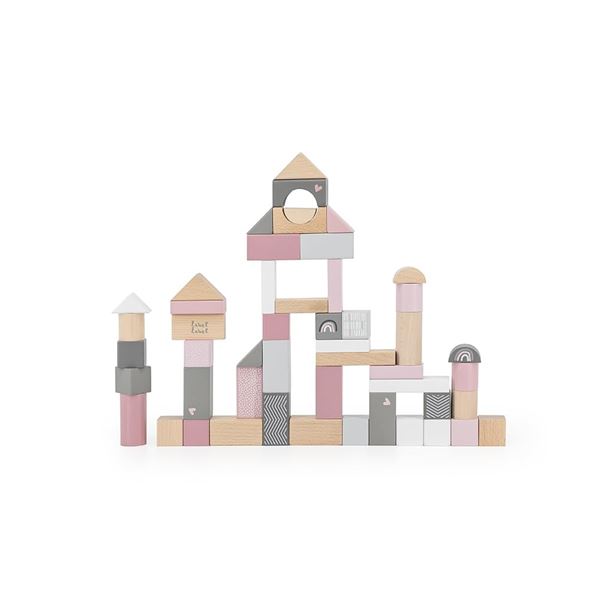 NEW LABEL LABEL WOODEN BLOCKS PINK