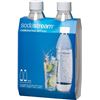 Image 1 : NEW 1L SODASTREAM WHITE FUSE BOTTLE TWIN PACK