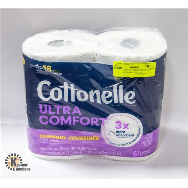 BRAND NEW COTTONELLE ULTRA COMFORT 4 MEGA ROLLS