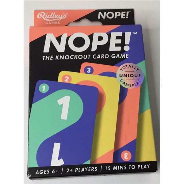 NEW NOPE! THE KNOCKOUT CARD GAME