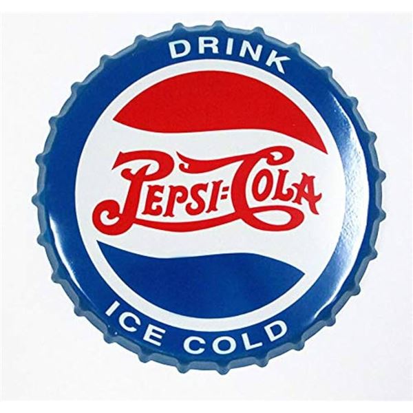 NEW PEPSI COLA BOTTLE CAP ART PLAQUE VINTAGE