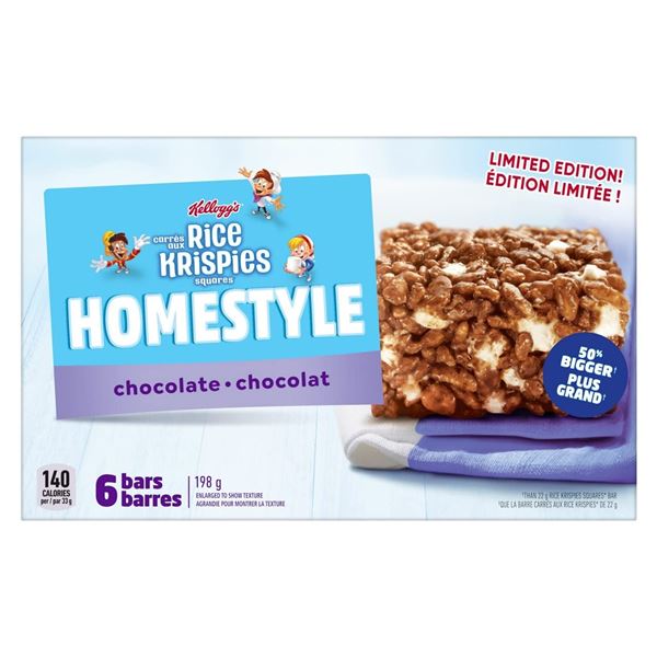 NEW 198G KELLOGS RICE KRISPIES HOMESTYLE CHOCOLATE