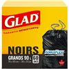 Image 1 : NEW 40 BAGS GLAD BLACK REGULAR TRASH BAGS