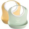 Image 1 : NEW SMALL BABY BIB 2-PACK POWDER YELLOW AND GREEN