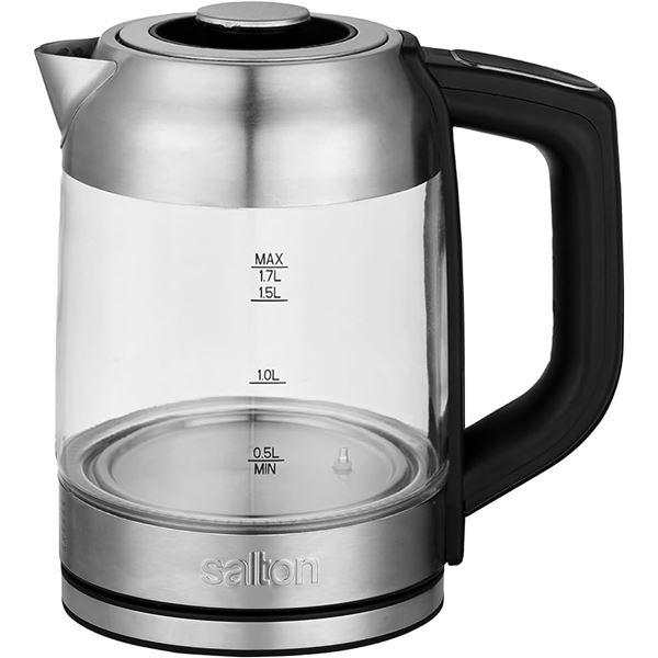 NEW 1.7L SALTON CORDLESS ELECTRIC GLASS KETTLE