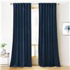 Image 1 : NEW PLUSH VELVET CURTAIN 50 X 96 INCH - BLUE