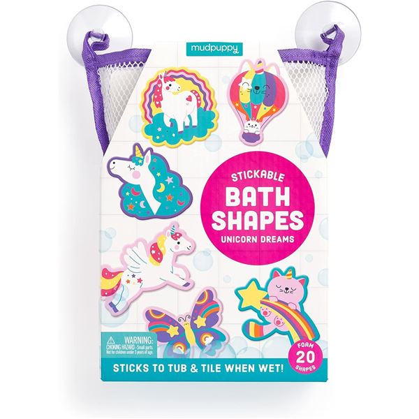 BRAND NEW MUDPUPPY STICKABLE BATH SHAPES UNICORN