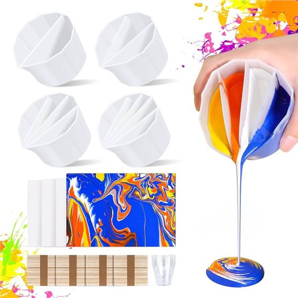 NEW LIGHTWISH 216 PIECES ACRYLIC PAINT RESIN DIY