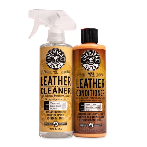 NEW 2 X 473ML CHEMICAL GUYS LEATHER CLEANERS