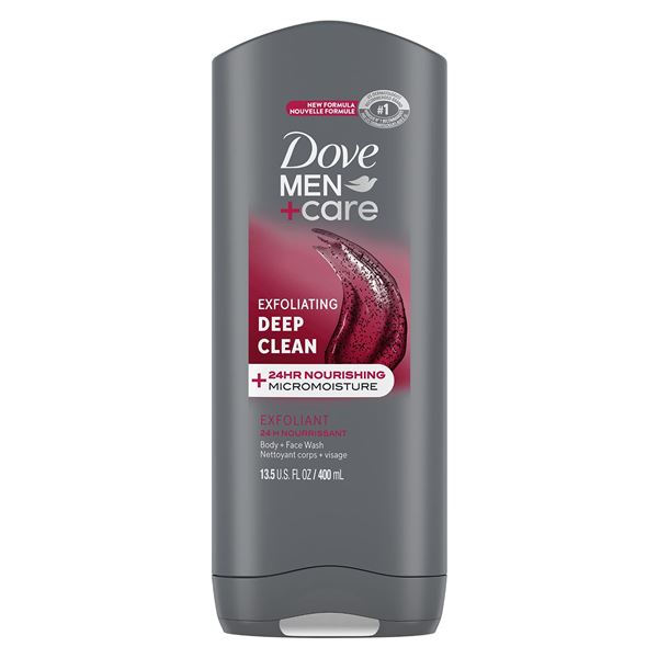 NEW 4 X 400ML DOVE MEN+CARE BODY+ FASHWASH