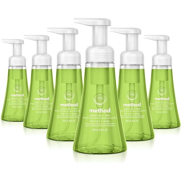 NEW 6 X 10OZ METHOD GREEN TEA FOAMING HANDWASH
