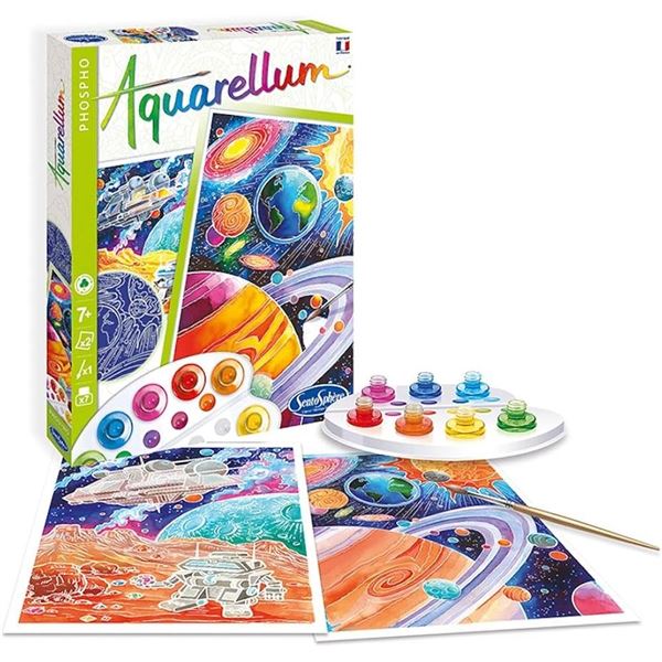 NEW AQUARELLUM PLANETS WATER PAINTING