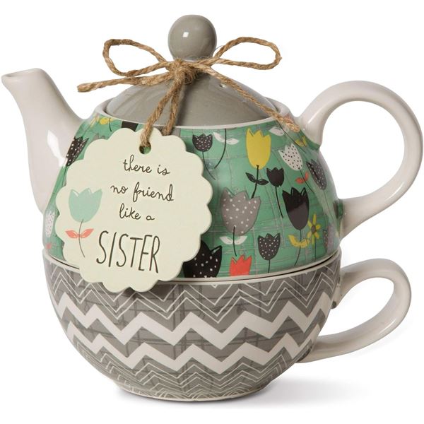 BRAND NEW BLOOM SISTER 15OZ TEAPOT & 8OZ CUP
