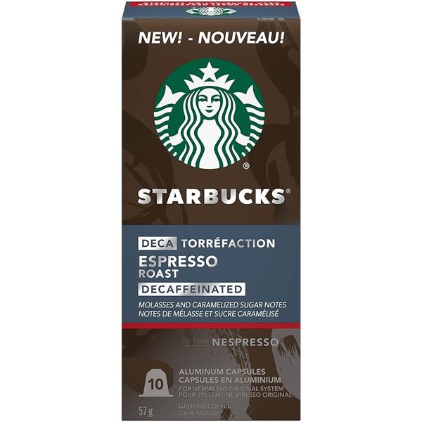 NEW 5 X 10 NESPRESSO COFFEE PODS STARBUCKS DECAF