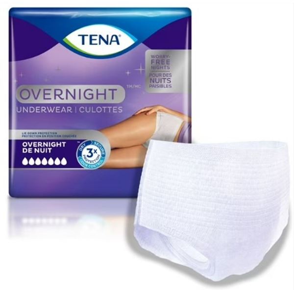 NEW TENA OVERNIGHT UNDERWEAR XL 3X DRY PROTECT