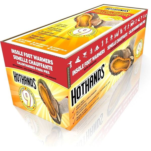 BRAND NEW CASE WITH 16 HOTHANDS INSOLE FOOT