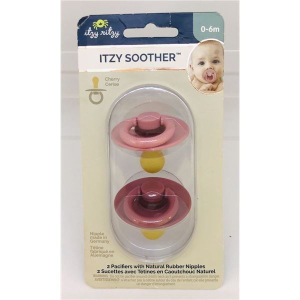 NEW 2 PACIFIERS ITZY SOOTHER CHERRY