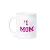 Image 1 : BRAND NEW 15OZ "#1 MOM" COFFEE MUG - WHITE/PINK