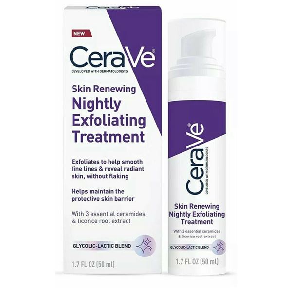 NEW 1.7 OZ CERAVE NIGHTLY EXFOLIATING TREATMENT