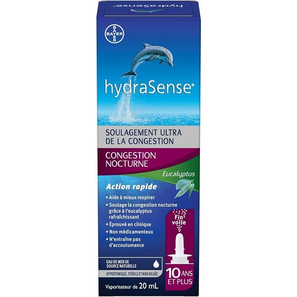 NEW 20ML HYDRASENSE CONGESTION NOCTURNE