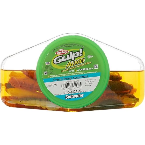 NEW 8CM BERKLEY GULP ALIVE SHRIMP ASSORTMENT