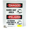 Image 1 : NEW CONSTRUCTION SAFETY SIGN -DANGER HARD HAT AREA