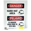 Image 1 : NEW CONSTRUCTION SAFETY SIGN -DANGER HARD HAT AREA