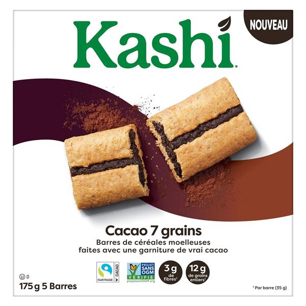 NEW 2 X 175G KASHI COCOA 7 GRAIN BARS