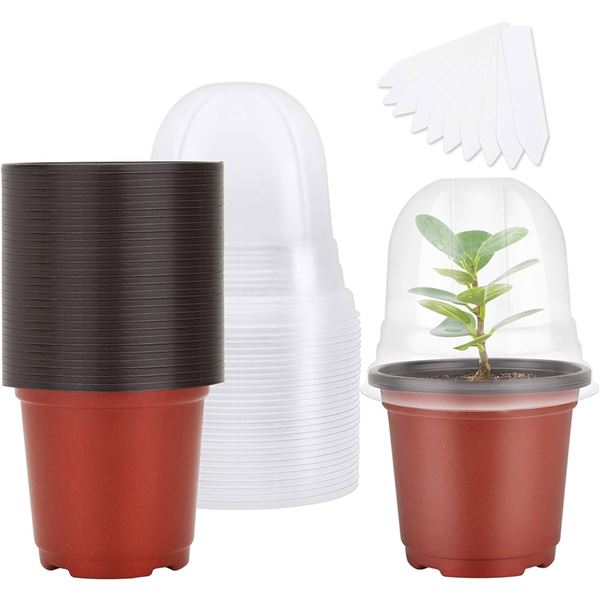 NEW MIXC PLANT NURSEY POTS WITH HUMIDITY DOME 4"
