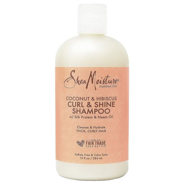 NEW 3 X 384ML SHEA MOISTURE CURL AND SHINE SHAMPOO