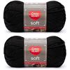 Image 1 : NEW RED HEART 2 X 198G BLACK YARN