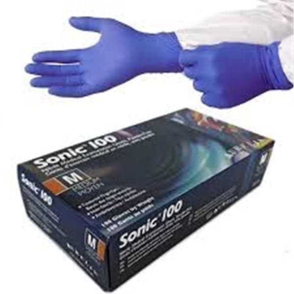 NEW 100 SONIC EXTRA LARGE MEDICAL GLOVES