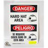 Image 1 : NEW CONSTRUCTION SAFETY SIGN -DANGER HARD HAT AREA