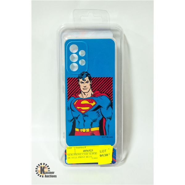 NEW PHONE CASE SUPERMAN 029 DC FULL PRINT BLUE