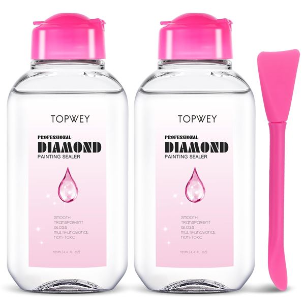 NEW 2 X 125ML TOPWEY DIAMOND PAINTING KIT