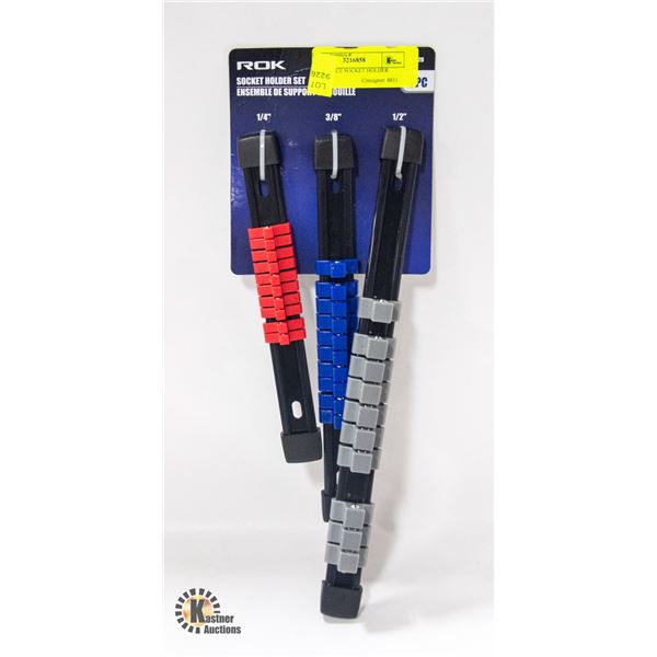 NEW 3 PIECE SOCKET HOLDER