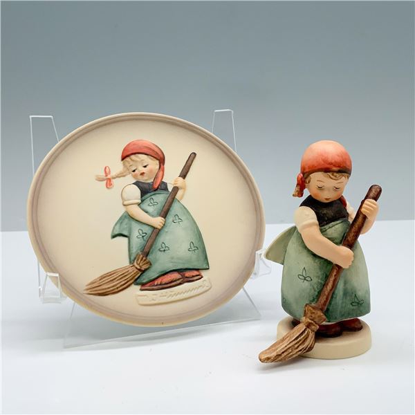 2pc Goebel Hummel Figurines, Little Sweeper