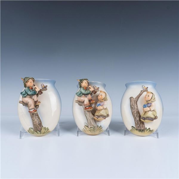 3pc Goebel Hummel Wall Vases