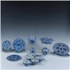 Image 1 : 21pc Child's China Serving Set, Blue and White Phoenix