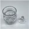Image 2 : Vintage Cut Crystal Condiment Jar with Cover