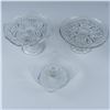 Image 1 : 3pc Pattern Glass Children's Dishware Cake Stands