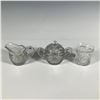 Image 2 : 3pc Sunburst Glass Creamer, Sugar Jar, and Toothpick Holder