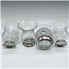 Image 3 : 4pc Classic Etched and Smooth Glass Cigarette Urns