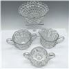 Image 2 : 4pc Vintage Cut Glass Serving & Entertainment Pieces
