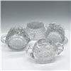 Image 3 : 4pc Vintage Cut Glass Serving & Entertainment Pieces