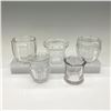 Image 1 : 5pc Pattern Glass Large Toothpick Holders
