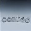 Image 5 : 6pc Pattern Glass and Crystal Toothpick Holders
