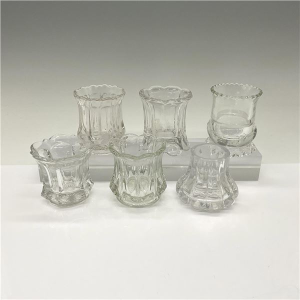 6pc Pattern Glass Toothpick Holders